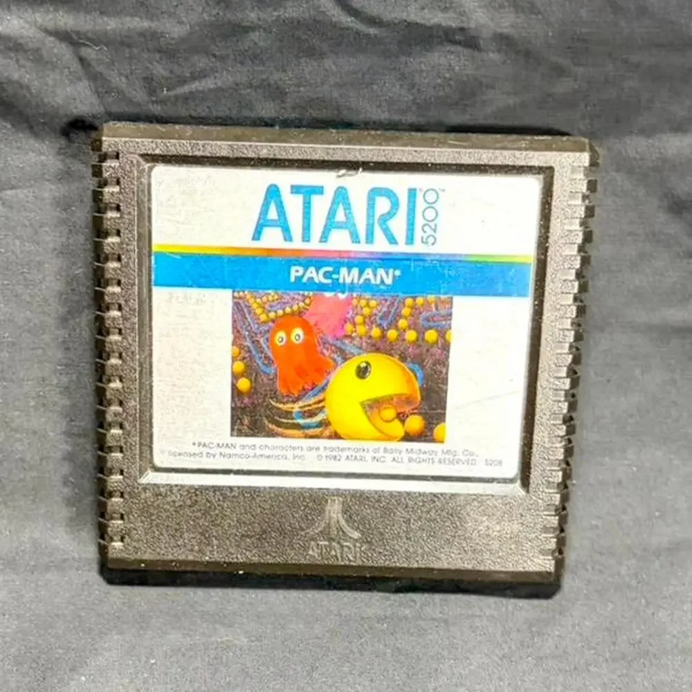 🚨 VINTAGE 1982 Atari 5200 Pac Man Video Game Cartridge Namco No. 5208 🎮